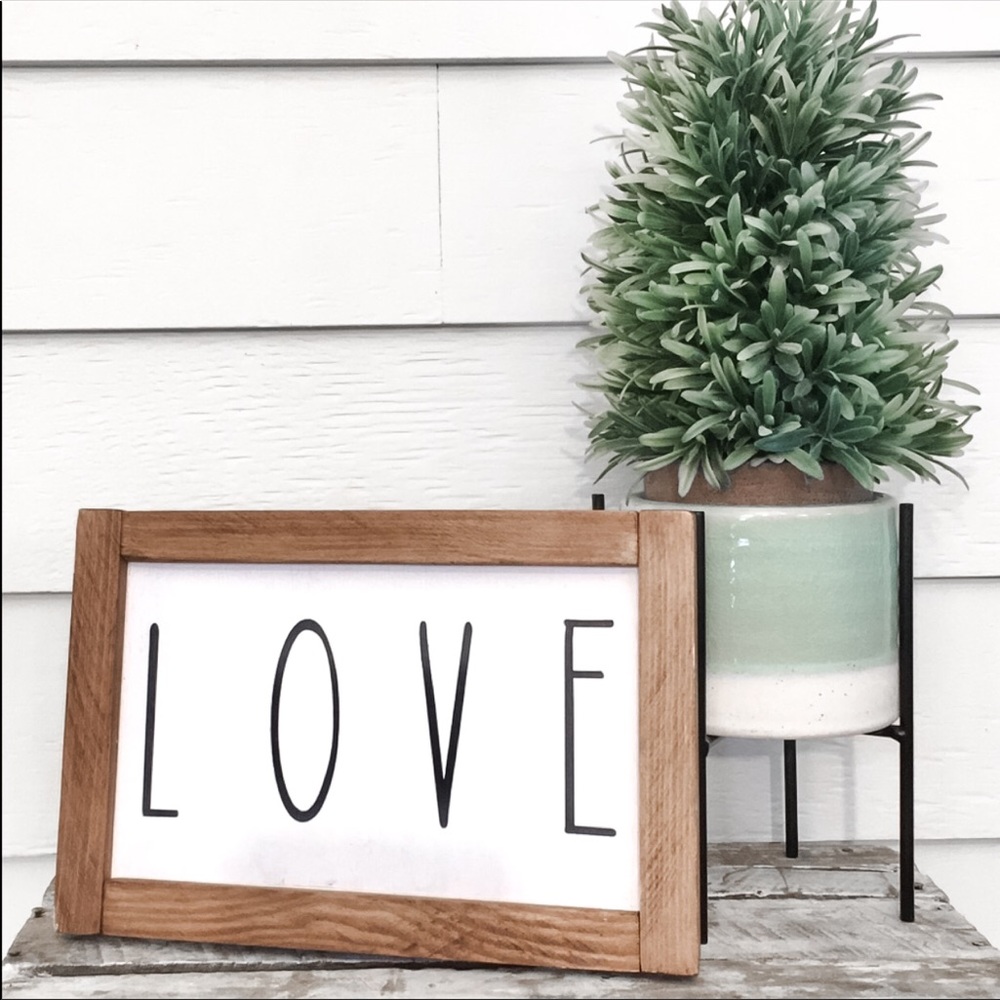 Framed “LOVE” Handcrafted Painted Sign - Picture 2 of 4